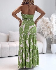 Floral Printed Prom Dress Drawstring Ruched Shirred Bandeau Party Dress Slim …