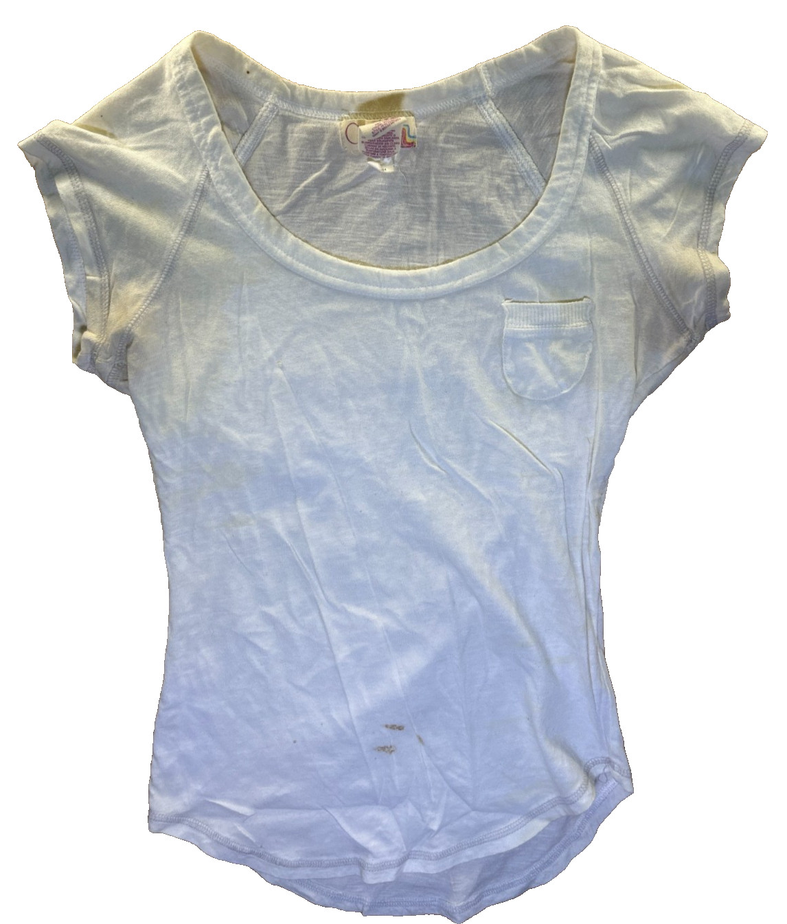 OP White Organic Cotton Scoop Neck Pocket Tee Juniors S (3–5) Casual gallery