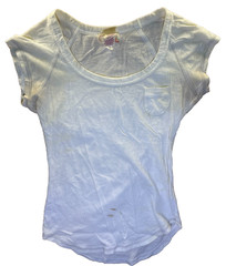 OP White Organic Cotton Scoop Neck Pocket Tee Juniors S (3–5) Casual