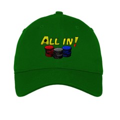 All In Poker Embroidered Soft Low Profile Hat