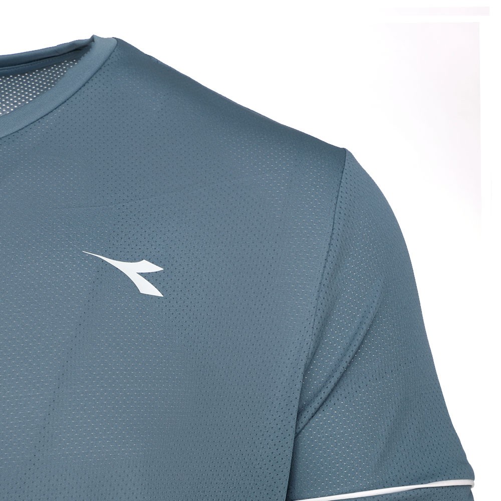diadora Tennis Crew Neck Short Sleeve Athletic T-Shirt Mens Blue Casual Tops 180 gallery