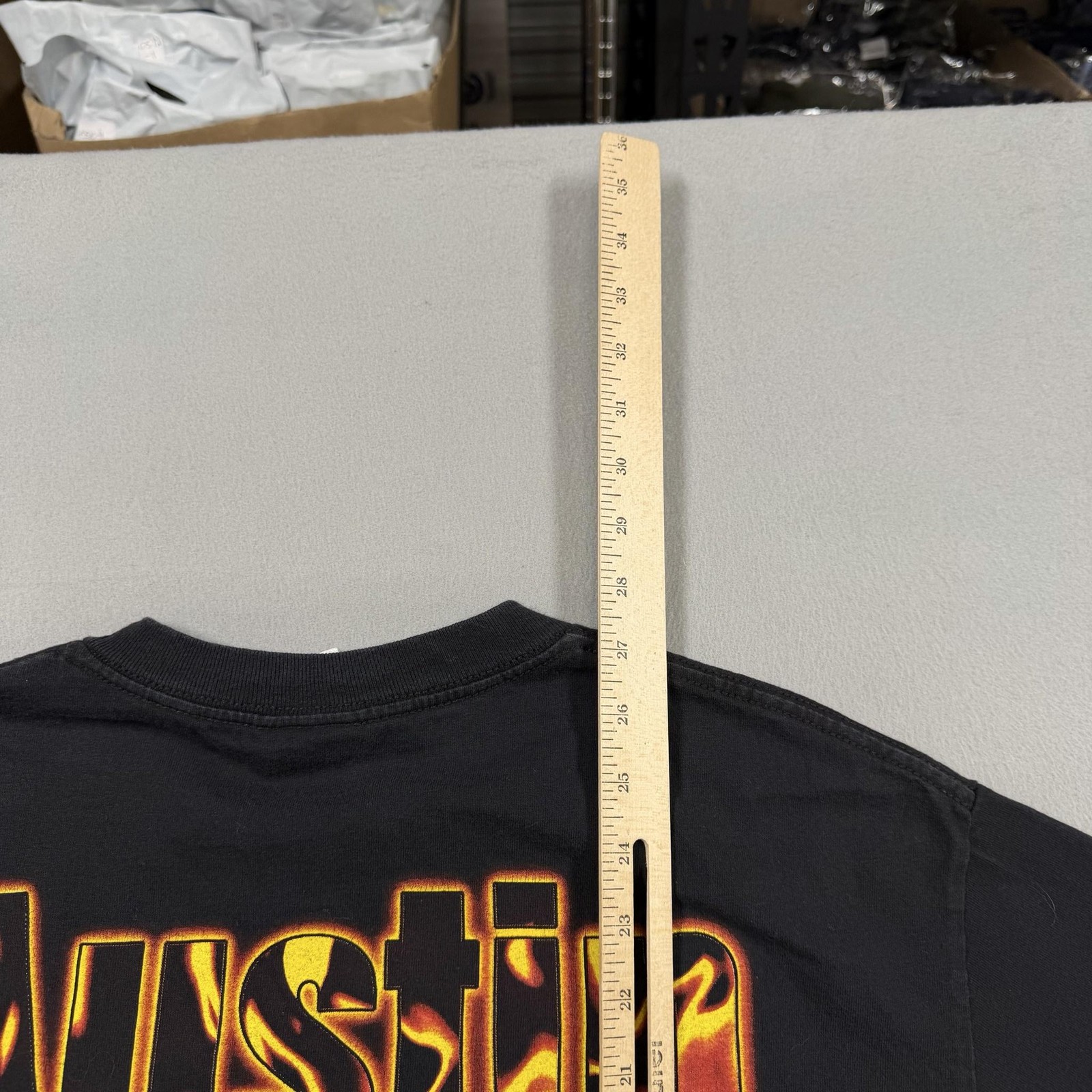 Vintage WWE Stone Cold Steve Austin Shirt Mens Large Black Austin 3:16 Flame gallery