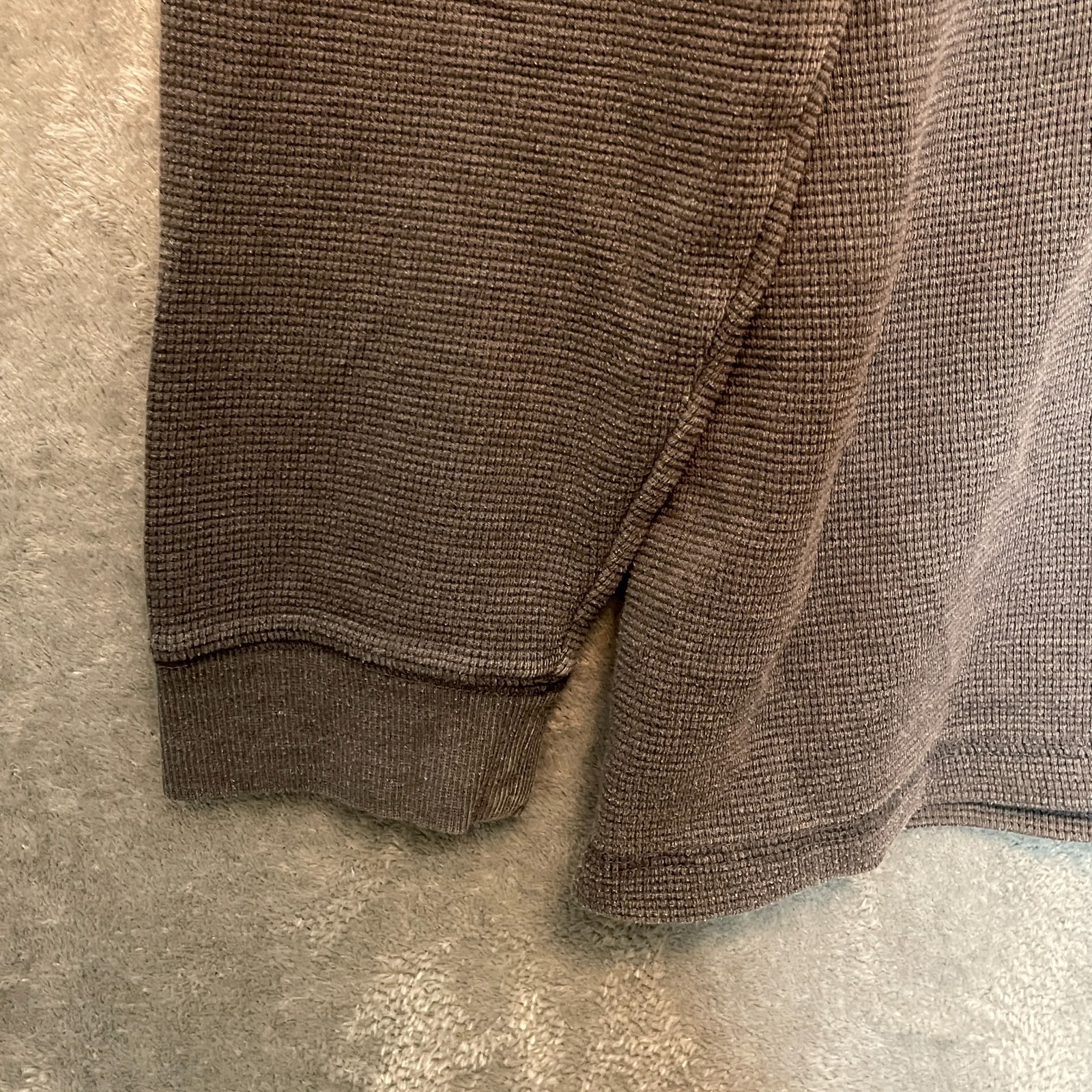 Eddie Bauer Mens 2XL Classic Outdoor Stretch Waffle Knit Henley Thermal Shirt gallery