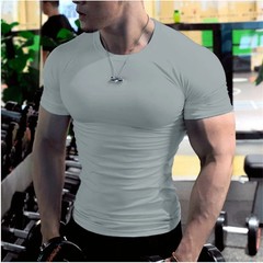 Men Training Fitness Shirts Compression Gym T Shirt Short Sleeve Sport Bodybuild