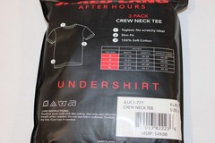Jared Lang Men’s 100% Cotton Black Slim Fit Crew Neck T-Shirt 3-Pack Size XL