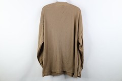 Vtg USGI Mens XL Thrashed Wool Blend Ribbed Knit Henley Undershirt T-Shirt USA
