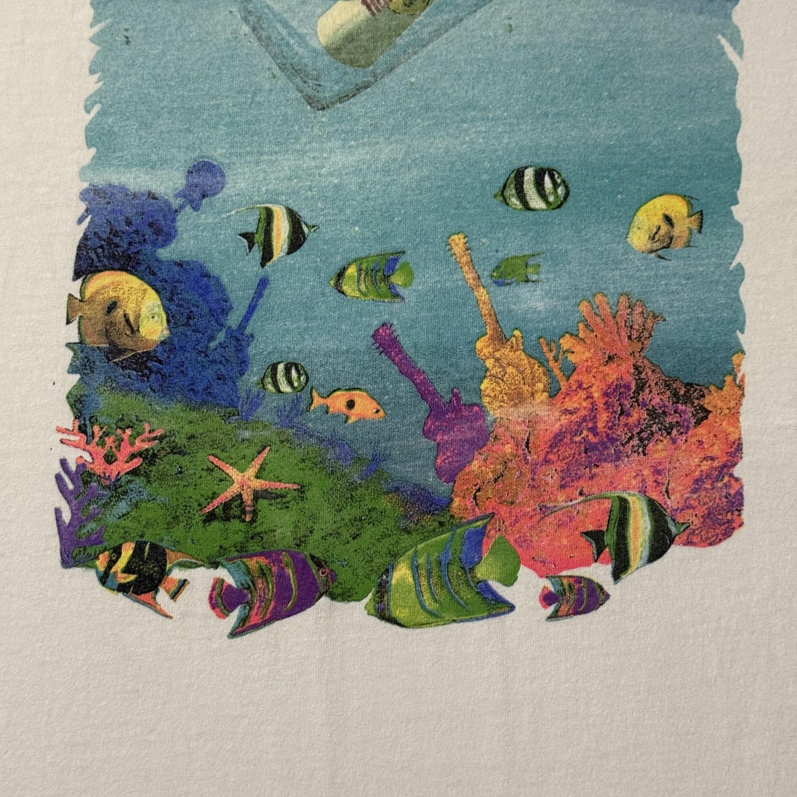 Vintage 90s Hard Rock Cafe Cozumel Shirt Mens L Coral Reef Fish gallery