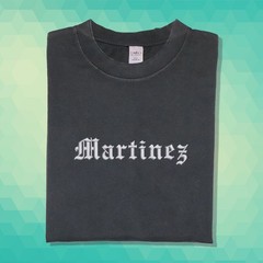 Custom Last Name Embroidered Text Old English Your name Brand Embroidered Tee