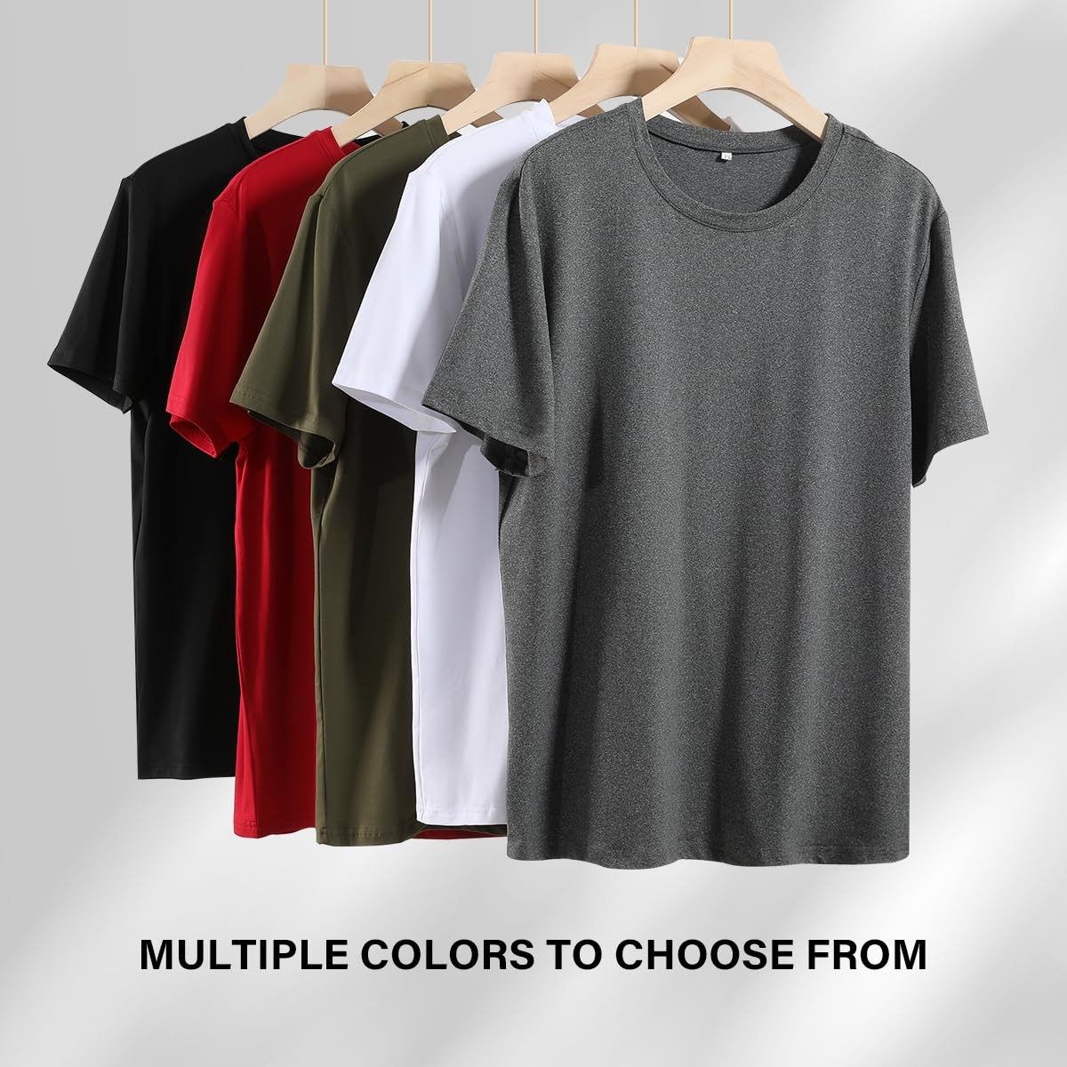 Men's Quick Dry Gym T-Shirts Multipack Workout Short Sleeve Shirts Athletic R... gallery