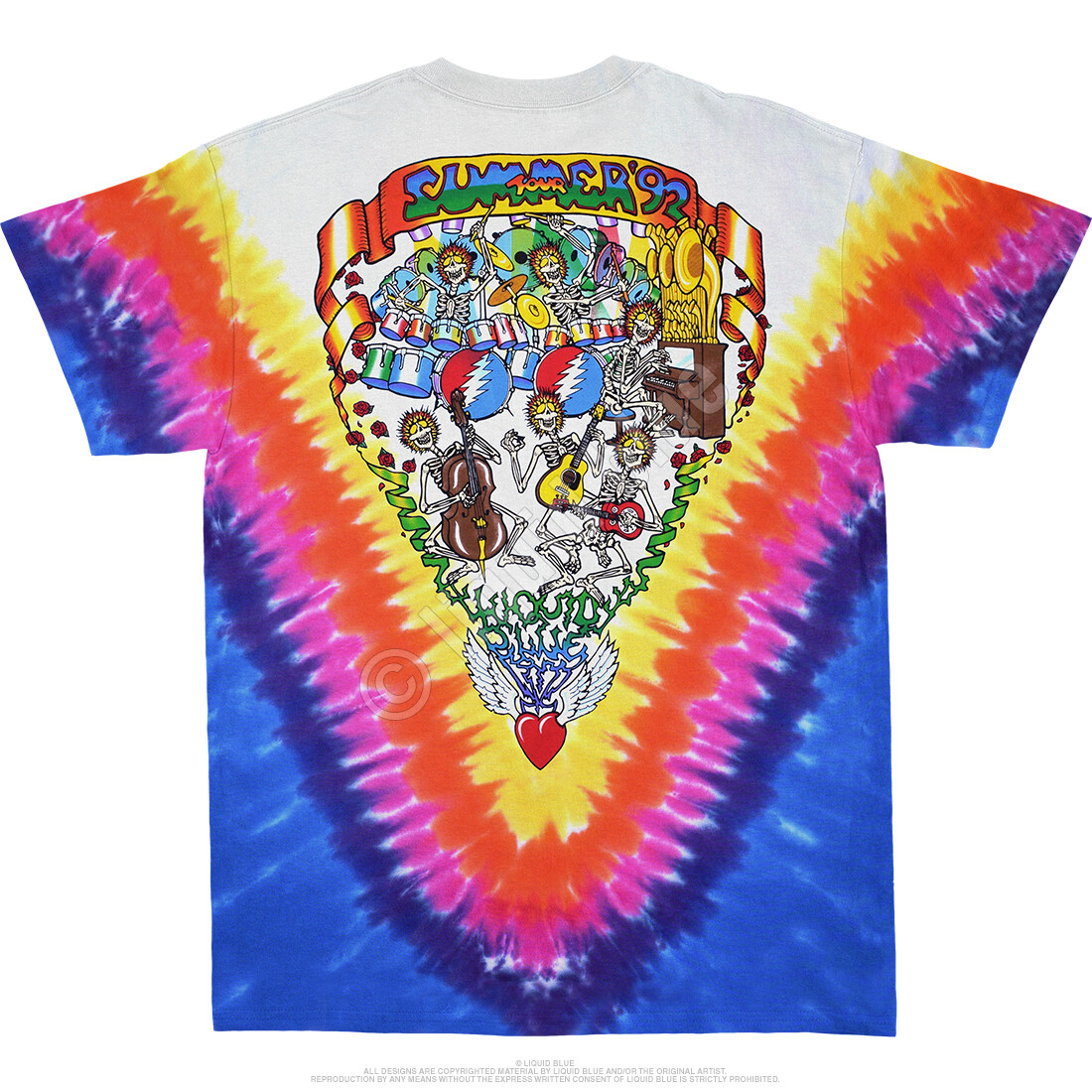 GRATEFUL DEAD-SUMMER TOUR 92-2 Sided TIE DYE T-SHIRT S,M,L,XL,2X,3X Garcia,Wier gallery
