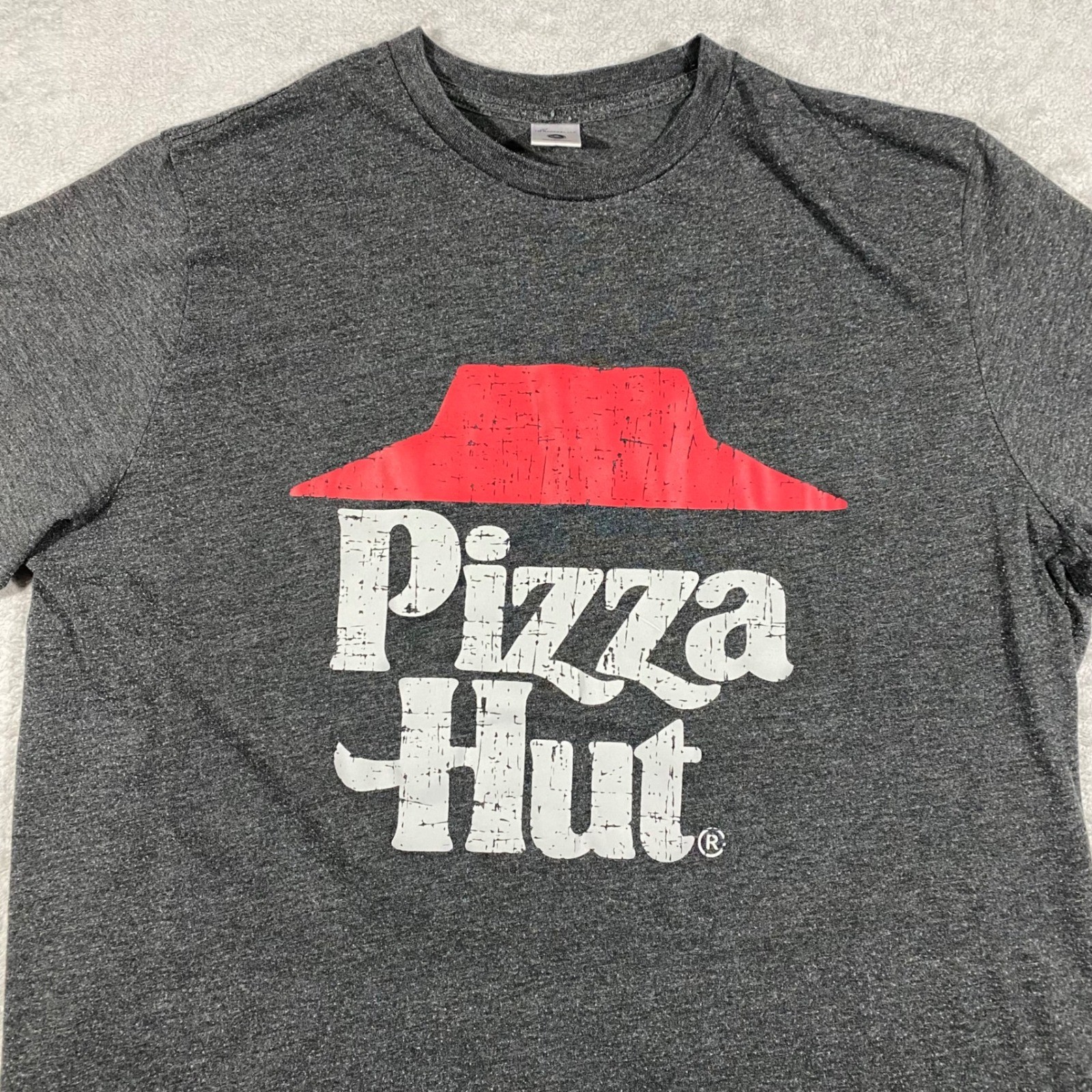 Pizza Hut Graphic T Shirt Mens Medium Grey PH3040PME Distressed Logo Tee gallery