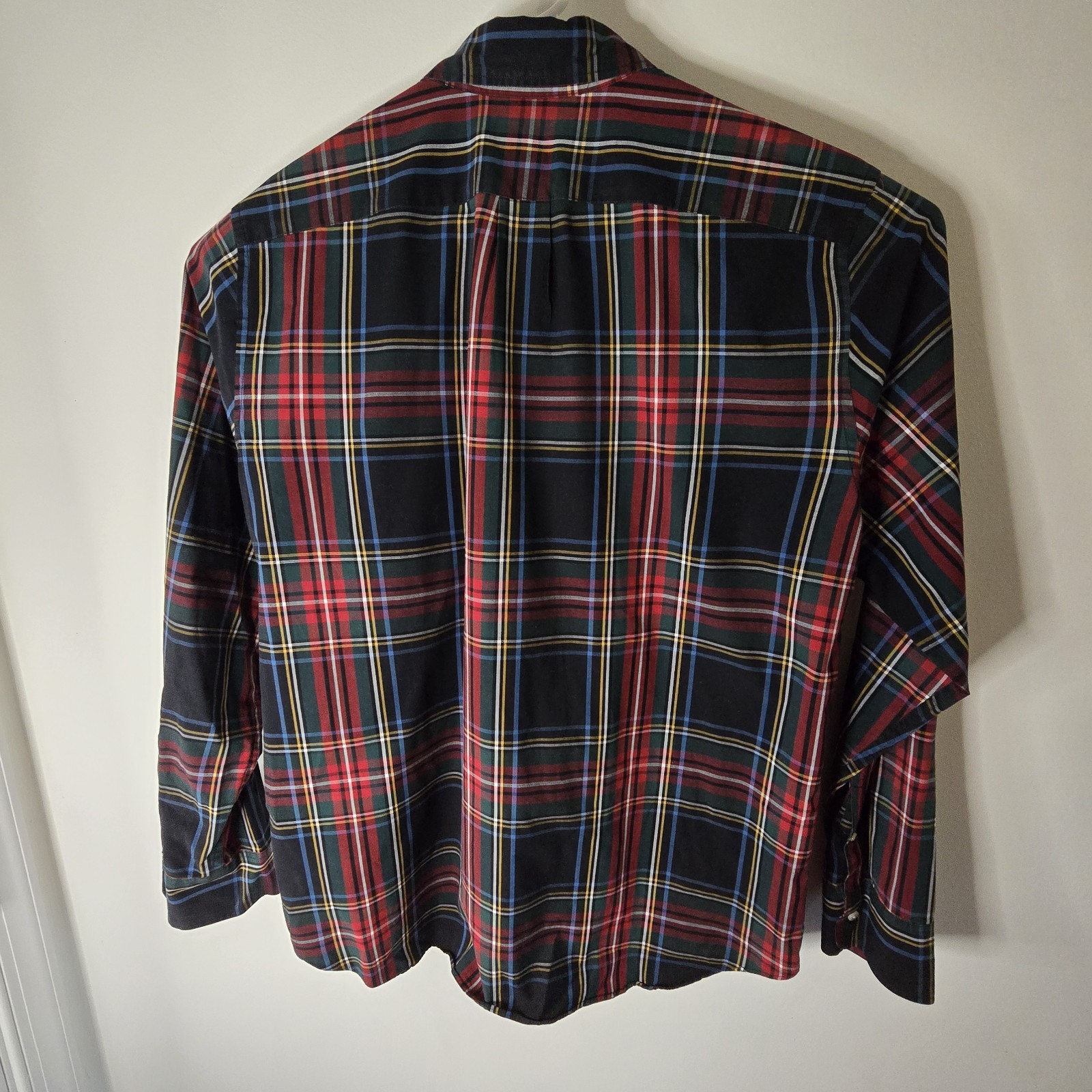 J. Crew Long Sleeve stretch Multicolor Classic Plaid Dress Shirt mens Large gallery