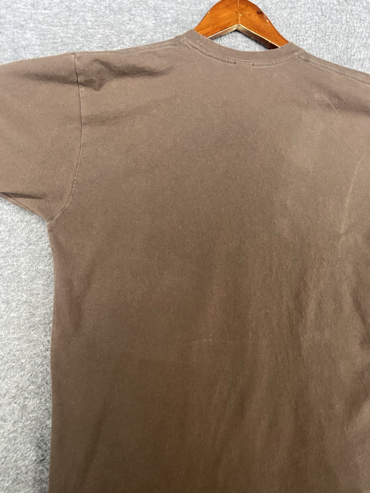 SEE PICS Jimi Hendrix Gold Foil Graphic Tshirt Guitar Brown Mens Large Tee Shirt gallery