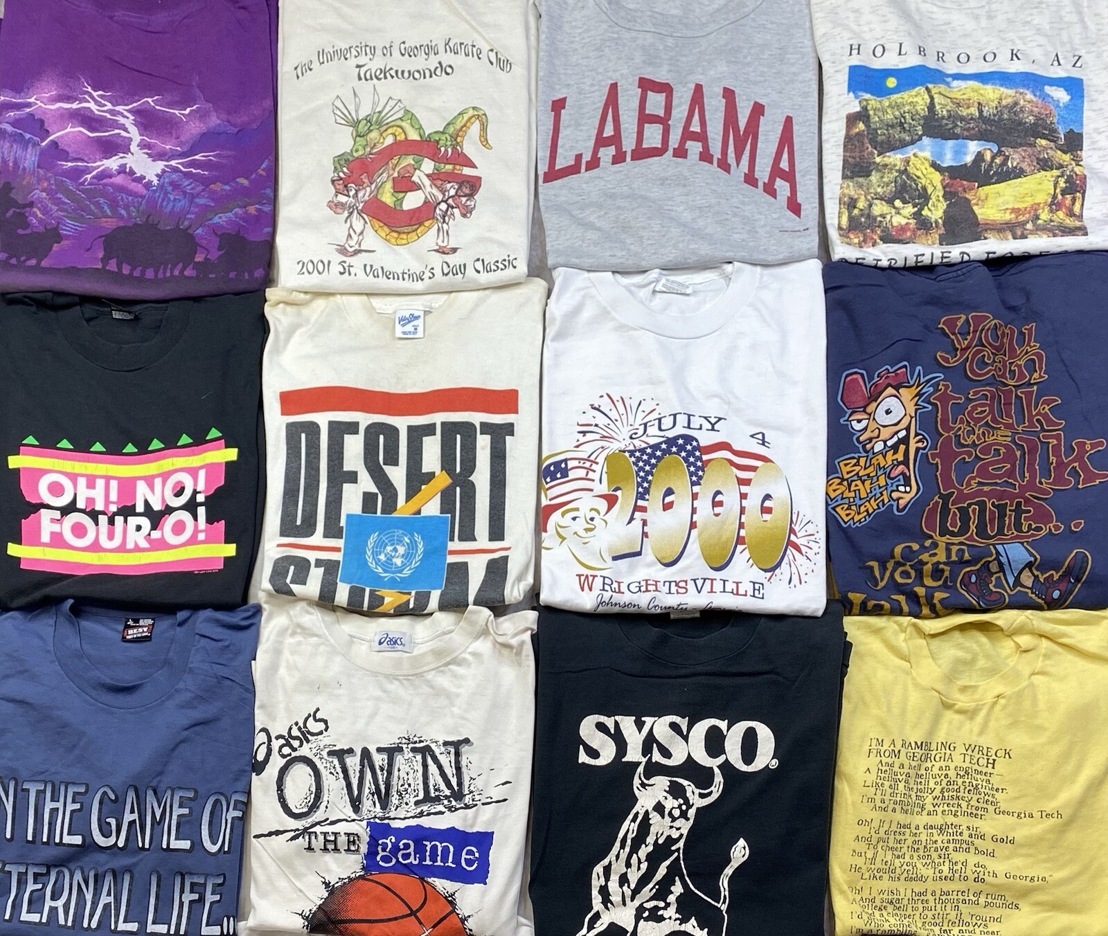 Vintage Graphic shirts Lot Of 20 Promo Funny Cartoons Sport Destinations Mix Szs gallery