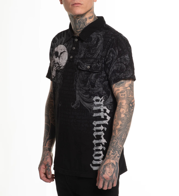 Affliction Men's Polo Shirt Collapse gallery
