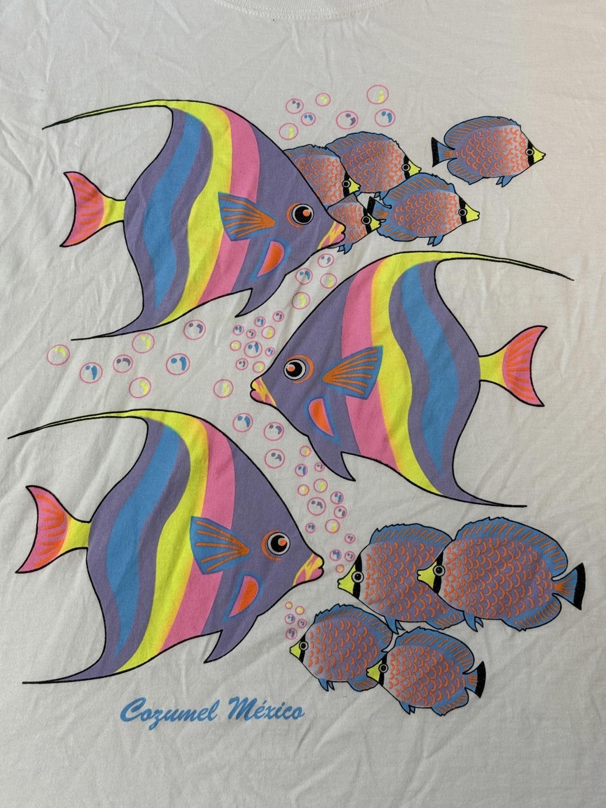 VTG Neon Fish T-shirt Cozumel Mexico Tee XL gallery