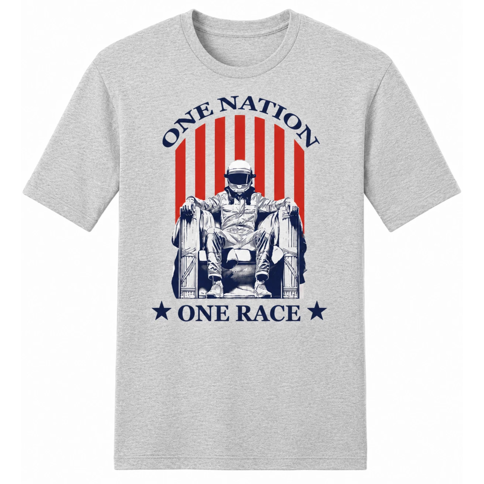 One Nation One Race Graphic Tee Vintage Helmet Print T-Shirt gallery