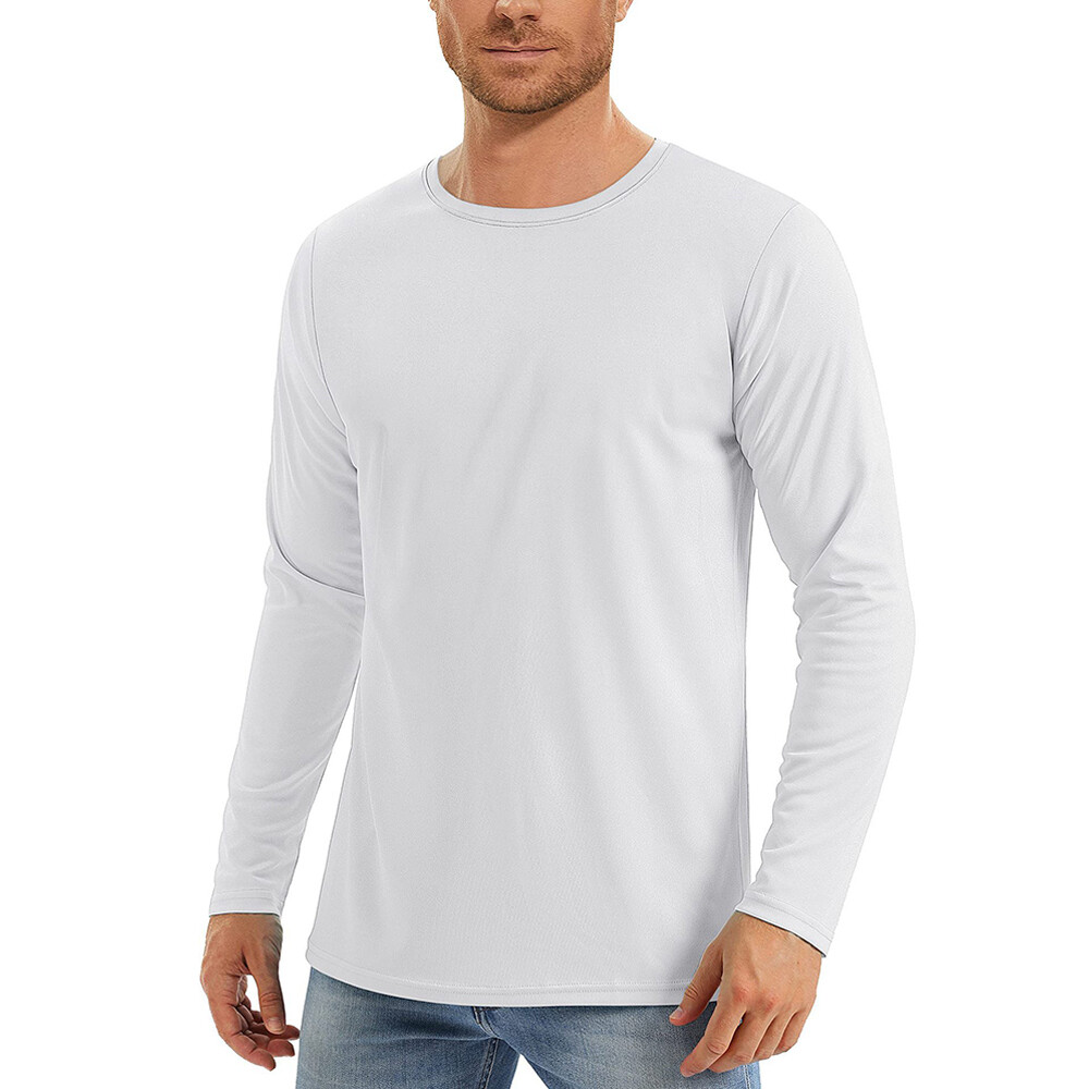 Outdoor Men Long Sleeve Shirts UPF 50+ Sun UV Protection Sunscreen Quick Dry *
