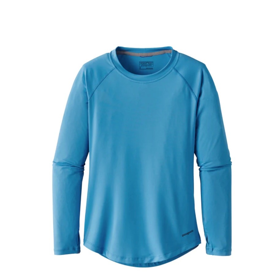 Patagonia Men's Long Sleeve Blue Spandex Jersey Shirt Sz L gallery