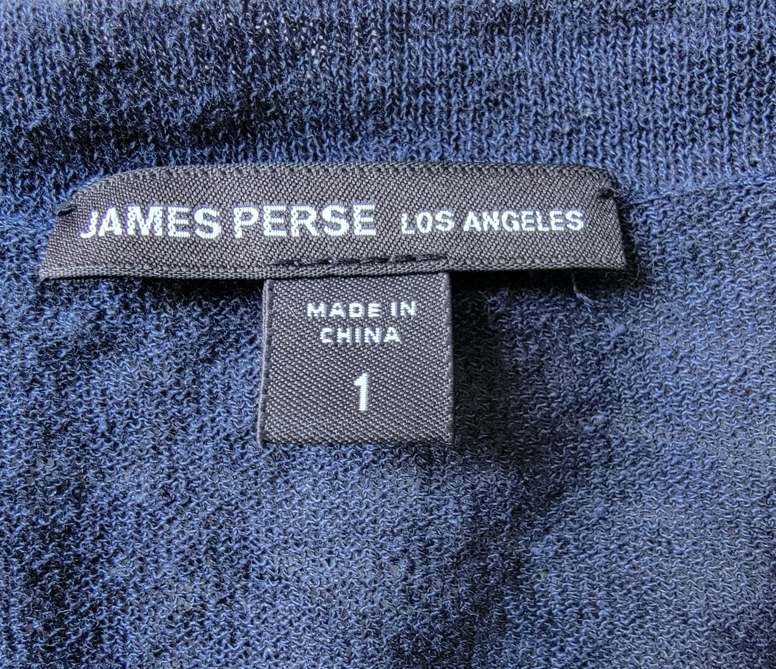 James Perse Shirt Men's 1 Small Navy Blue Linen Blend Long Sleeve Henley Preppy gallery