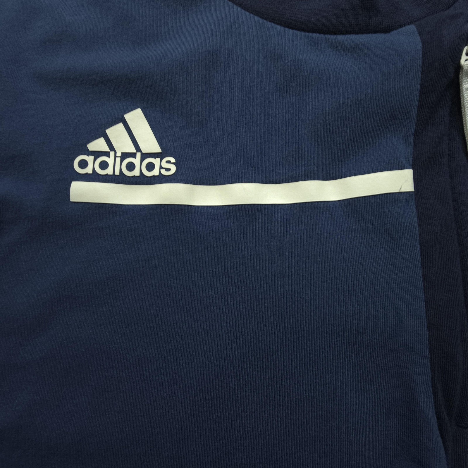 Adidas Mens Shirt Medium Blue Built For Purpose Colorblock Zip Pocket Sports Tee gallery