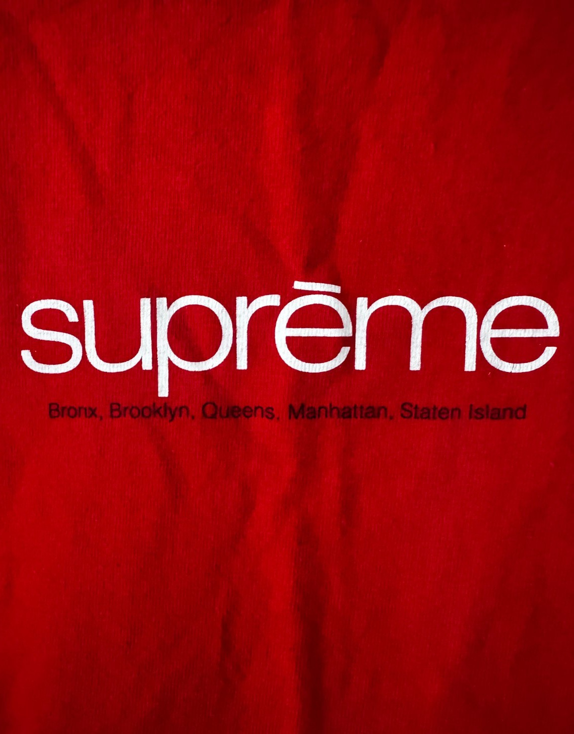 SUPREME New York City Five Boroughs Medium Red T-Shirt | SS21 gallery