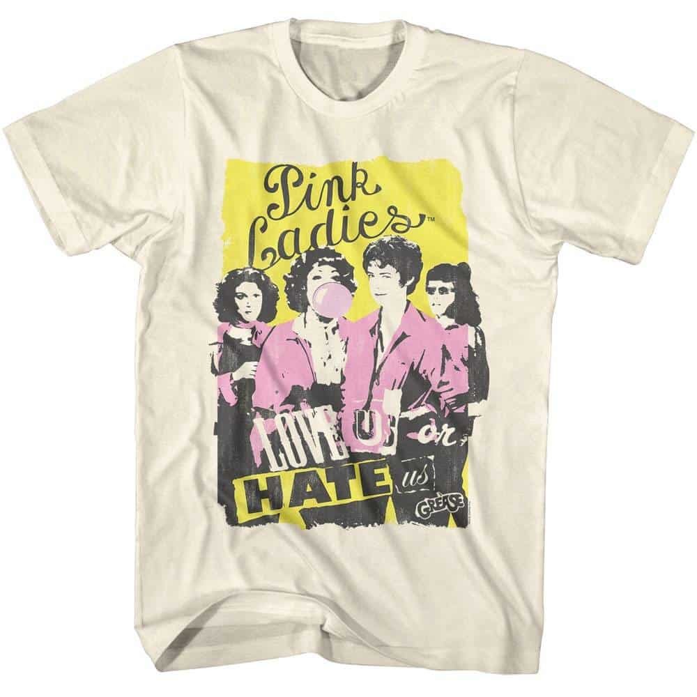 Grease Pink Ladies Love or Hate Us Men's T Shirt gallery