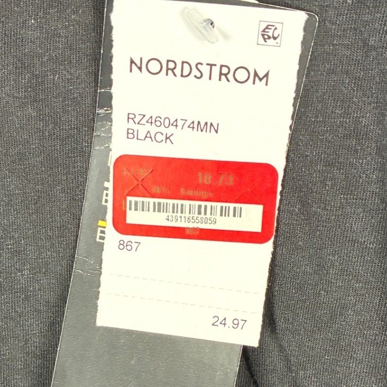 Z by Zella Mens Henley Shirt Long Sleeve Black Nordstrom RZ460474MN XL New gallery