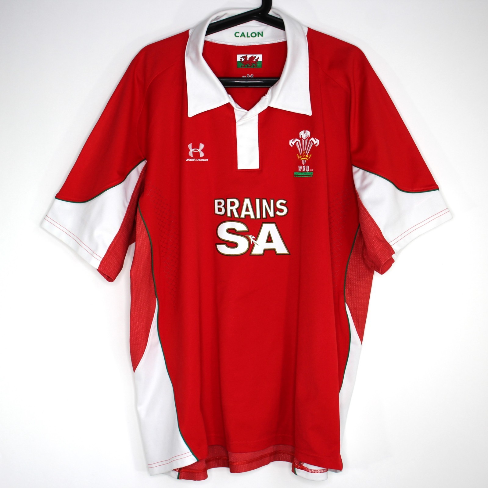 Under Armour Mens 2XL WRU Calon Brains SA Rugby Jersey Shirt N1390 gallery