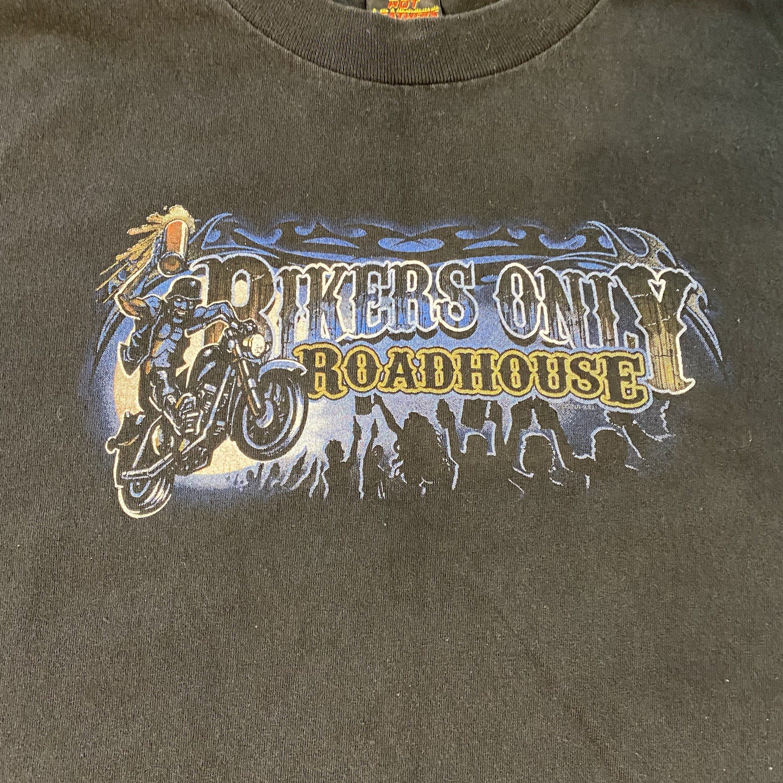 Vintage 2010 Hot Leather Motorcycle Bikers Only Roadhouse Black 2XL T-Shirt gallery