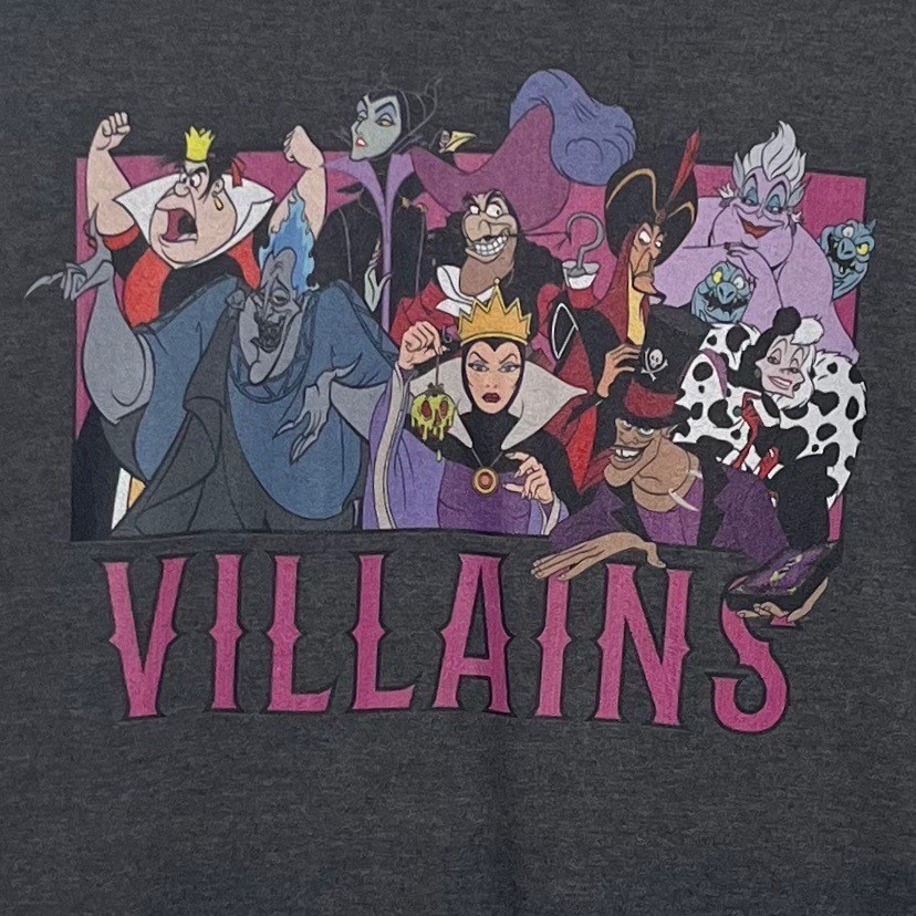 Disney Villains Graphic Tshirt Medium Gray New Villaincore Summer gallery