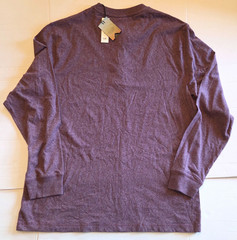 New With Tags – Ocean Coast Heathered Henley Mens Large Maroon Long Sleeve Shirt