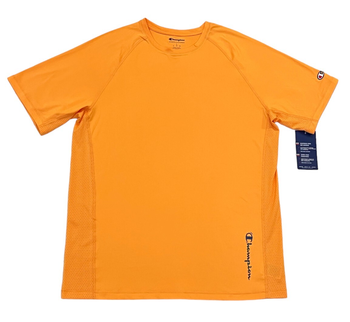 Champion Wicking Double Dry Crewneck Short Sleeves Mesh Graphic Tee T Shirt XXL