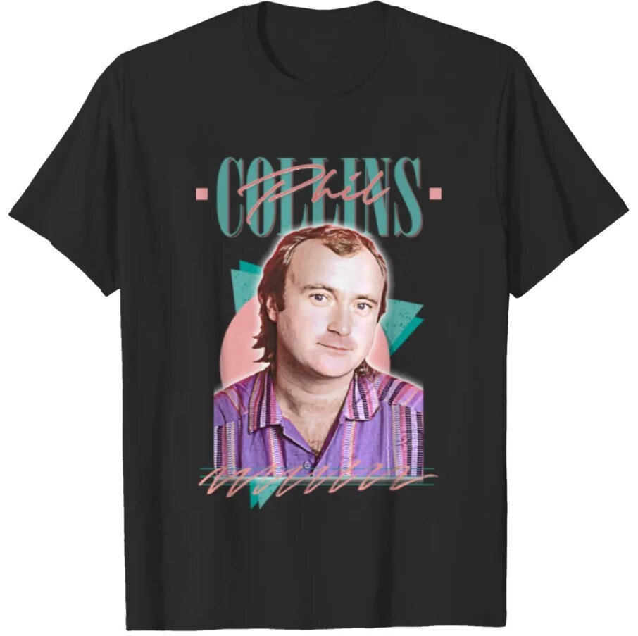 Phil Collins Retro 80S T-Shirt Rock Music Shirt Unisex Short Sleeve T-Shirt All gallery