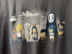TeeFury Studio Ghibli Bus Stop T-Shirt XL Howl Totoro San No-Face Kiki Anime Tee