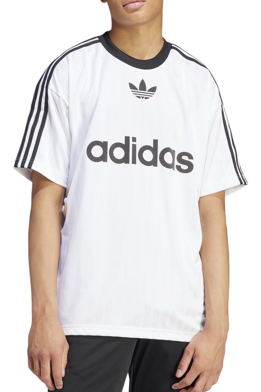 NEW MEN'S ADIDAS ORIGINALS TREFOIL POLY TEE SHIRT SIZE Large White IM9459 gallery