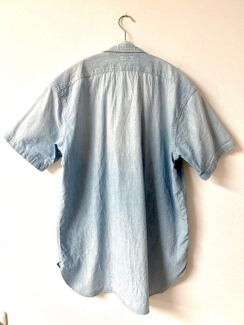 Phigvel Chambray Short Sleeve Shirt M Zip-Up Design gallery