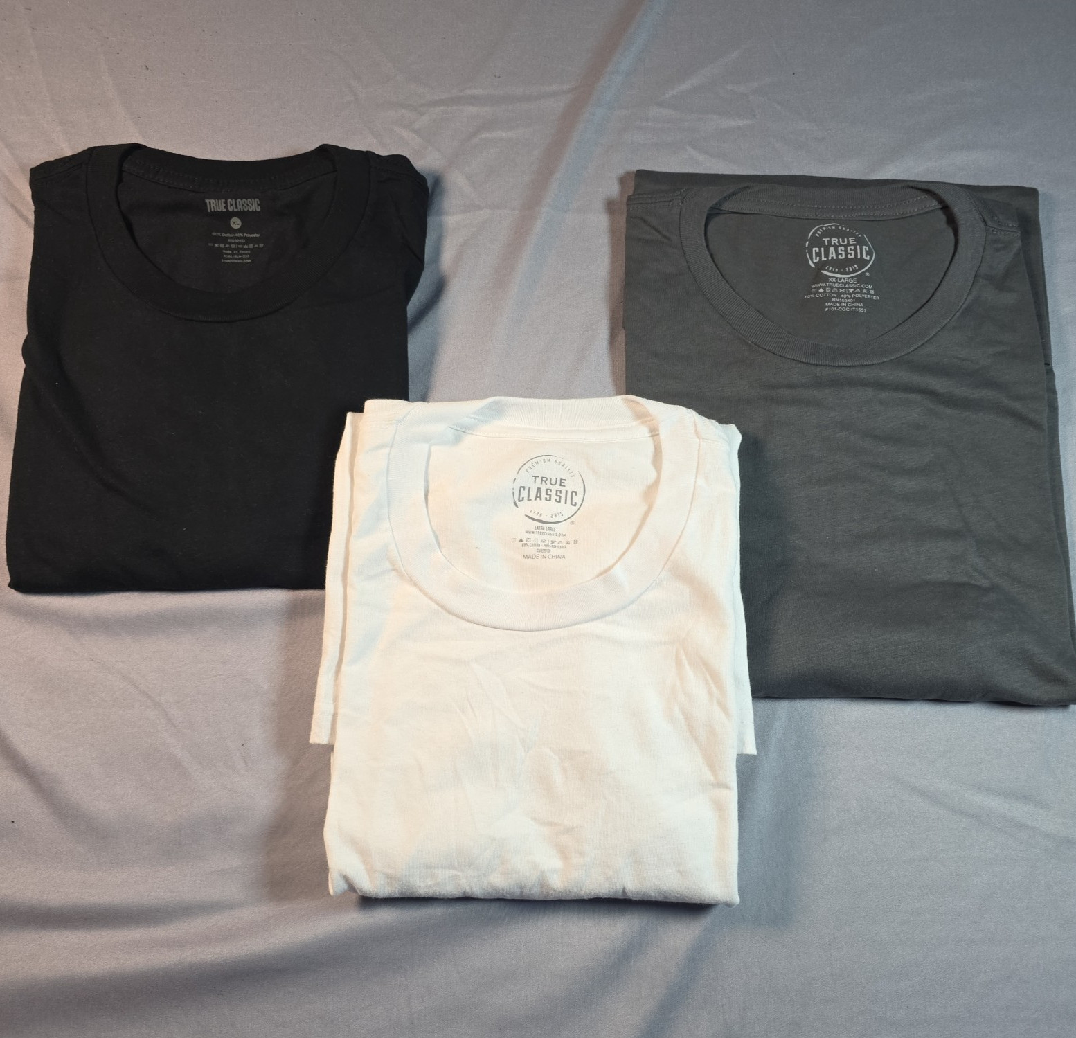 True Classic Crew Neck (3 pack) extra large XL Black, Gray, White gallery