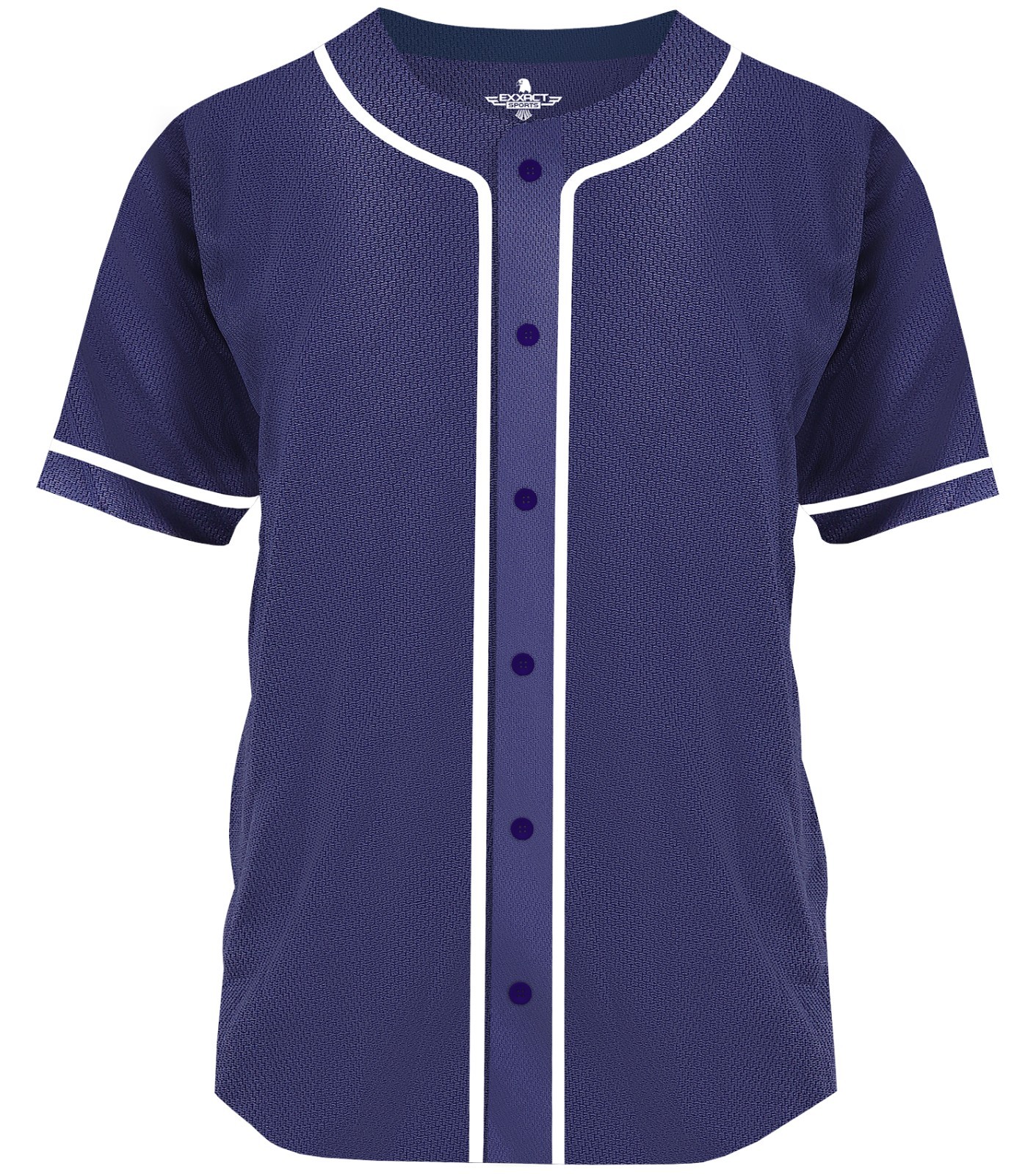 Exxact Sports Blank Baseball Jersey Men, Full Button Down Plain Baseball Jersey gallery