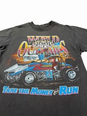 Vintage 1990 Ohio Speed Medium Single Stitch Racing Tee Shirt Faded Distressed