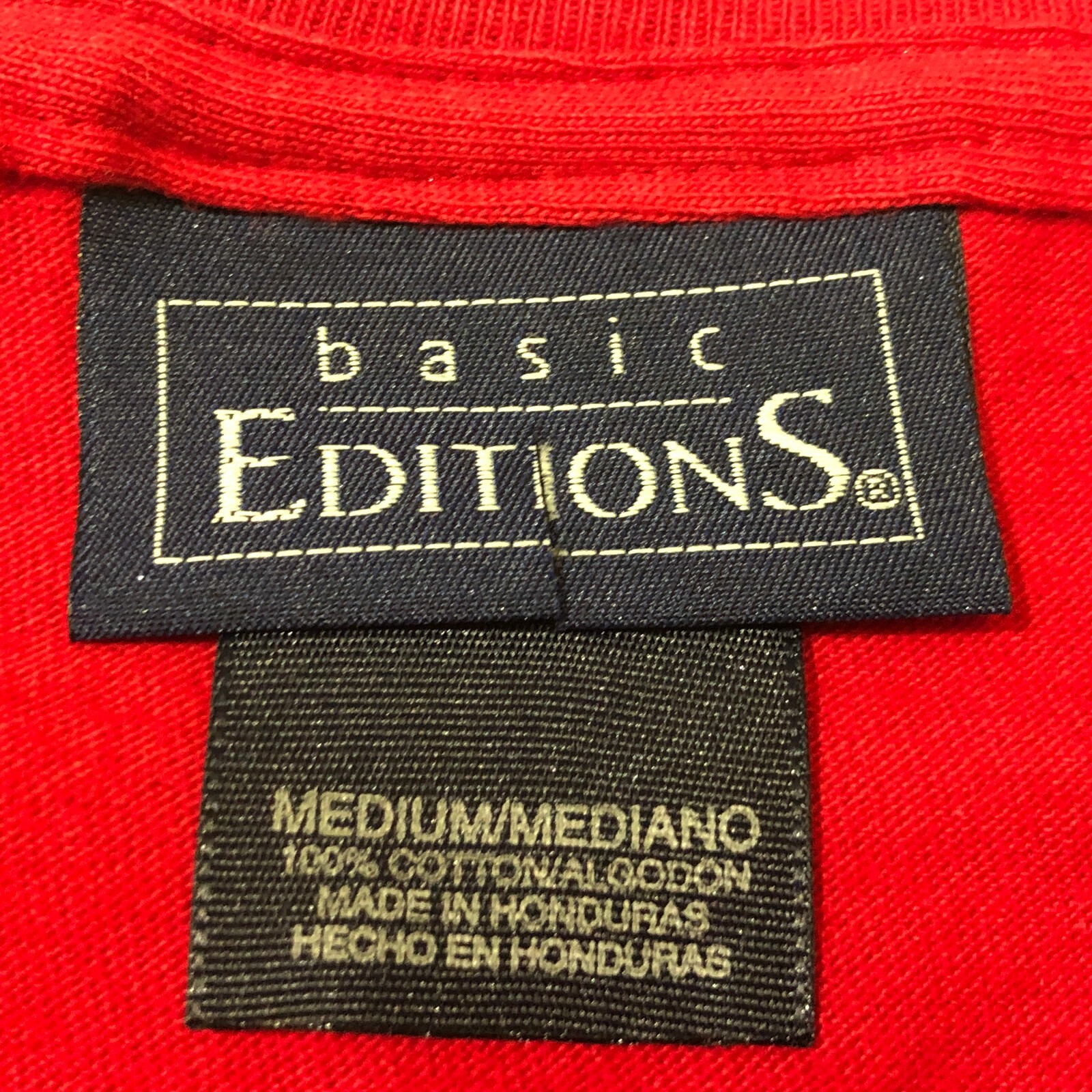 New Men's Red Basic Edition T-Shirt 100% Cotton-Front Pocket - Size Medium gallery