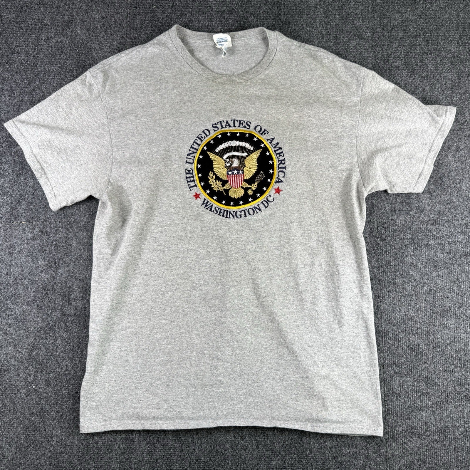 Delta United States of America Washington DC T Shirt Mens Large Gray Logo Cotton gallery