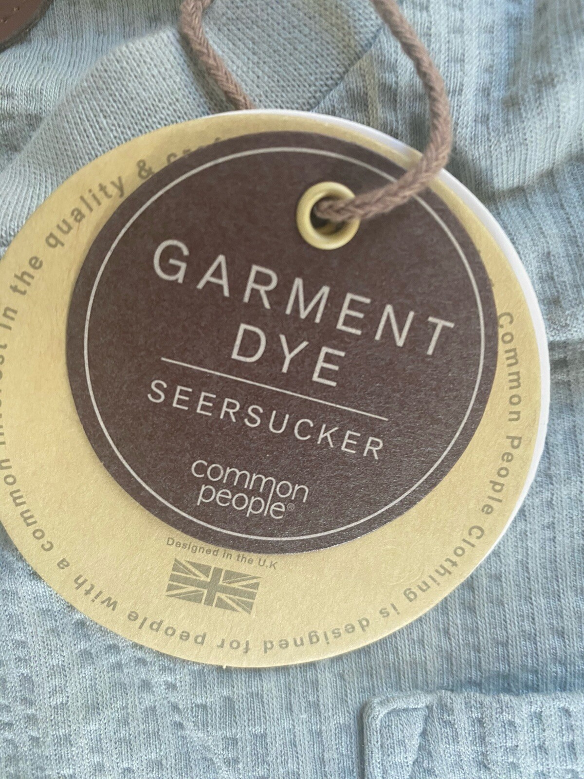 Common People men’s Medium T-shirt short sleeve seersucker gallery