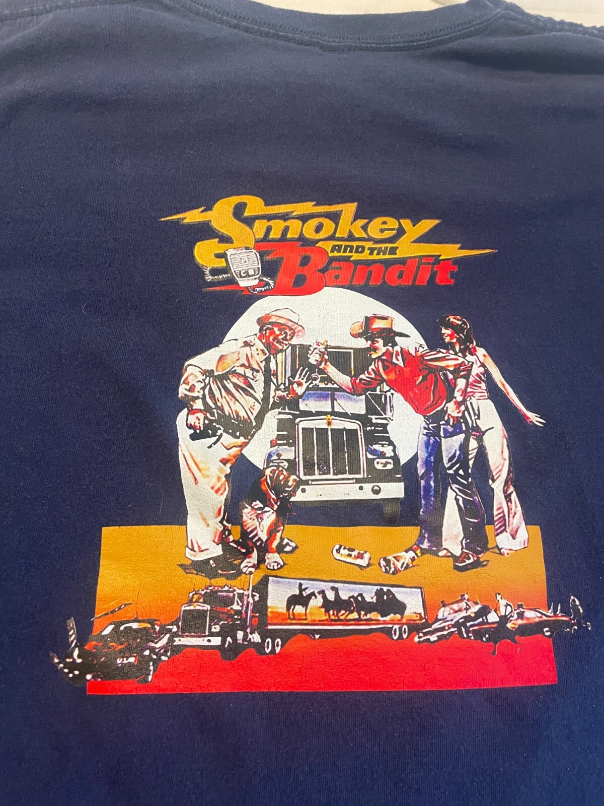 Snowman’s Run Smokey and the Bandit Navy Blue T- Shirt option/ sizes