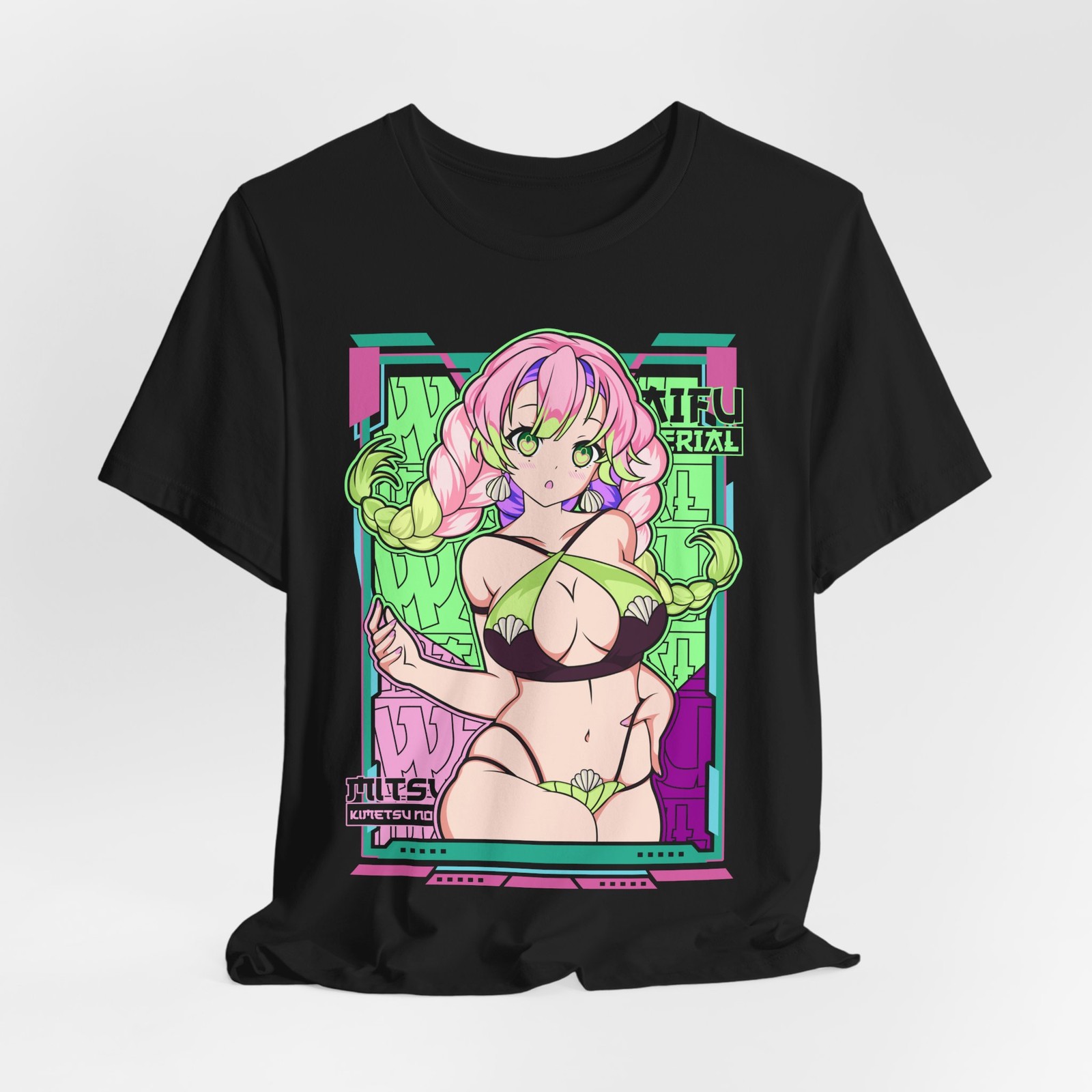 Anime Graphic Tee, Sexy Mitusuri Waifu Unisex Shirt, Japanese Manga Tee, Kawaii gallery