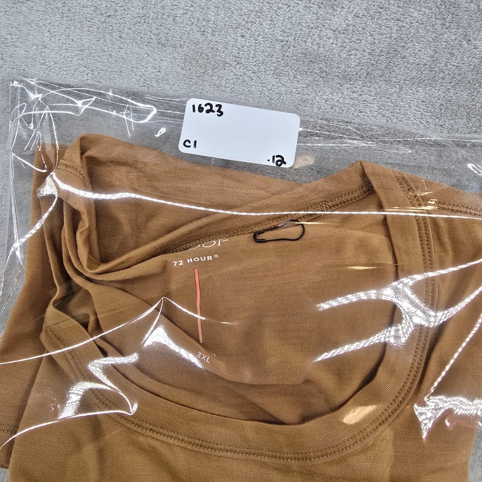 Proof 72 Hour Merino T-Shirt Mens 3XL Brown Slim Fit Short Sleeve Tee NEW gallery