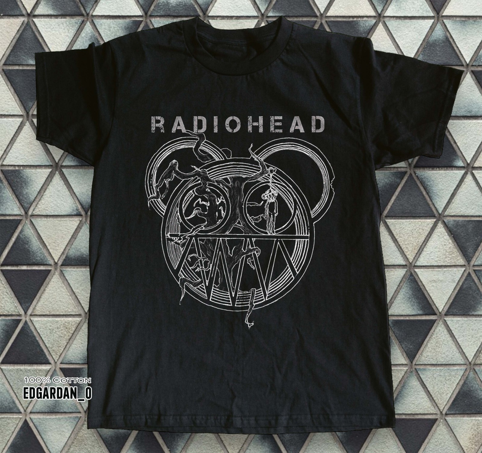 New! Radiohead Evil Face Black Unisex T-shirt Size S-5XL gallery