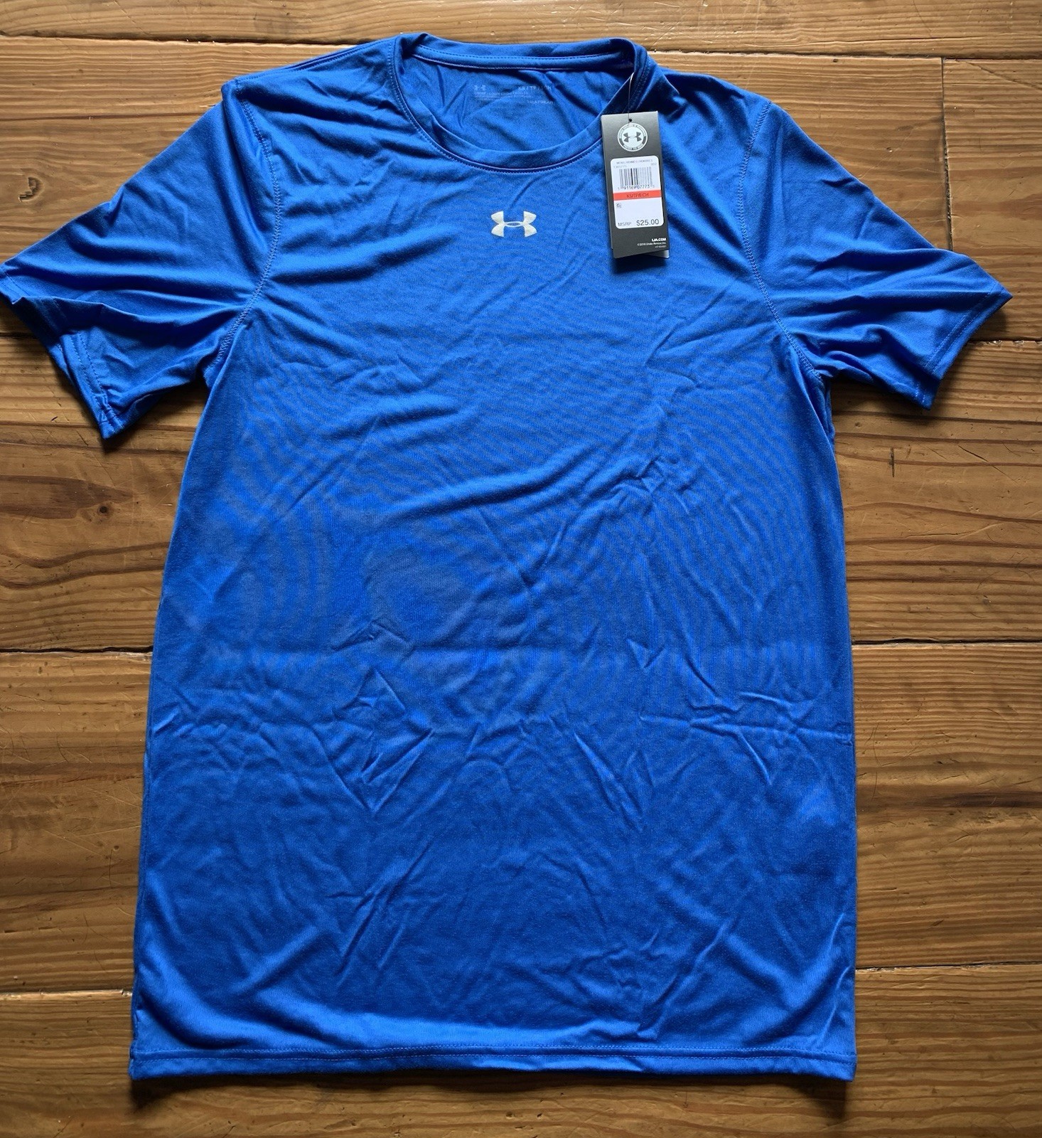 (2) Men's Under Armour Tee Size XS UA Locker Short Sleeve Heatgear Tee Royal Blu gallery