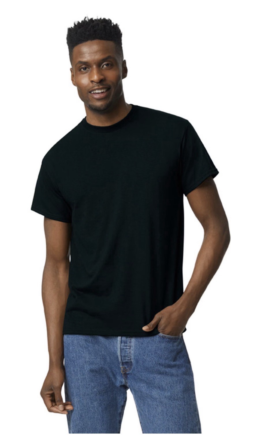 Adult G800 50/50 T-shirt - Black Size L (Unisex) gallery