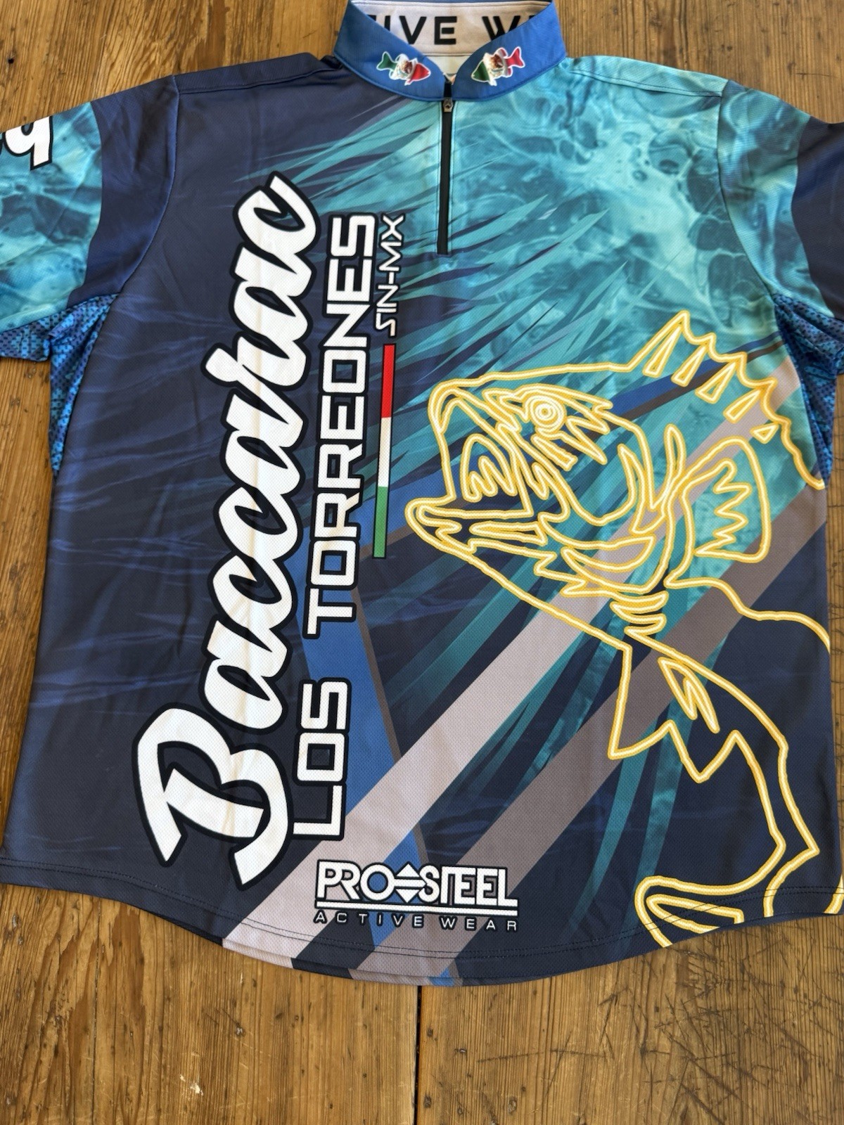 Pro Fishing Shirt 1/4 Zip Bacurato Los Torreones Mexico Pro Steel Active Wear gallery